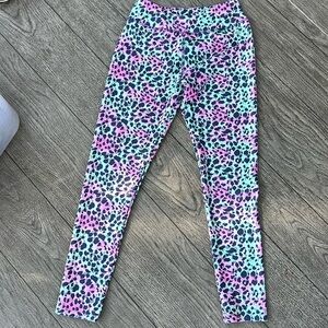 Athletic works kids xl workout leggings cheetah print